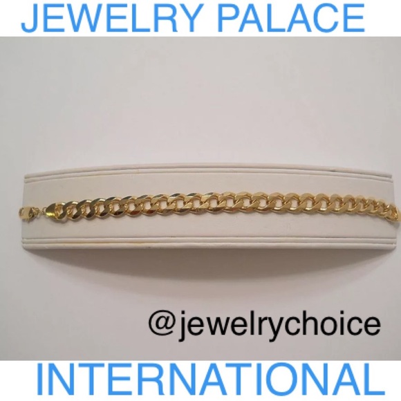 🆕14K Gold Filed Heavy Curve Link Unisex Bracelet - Picture 3 of 9